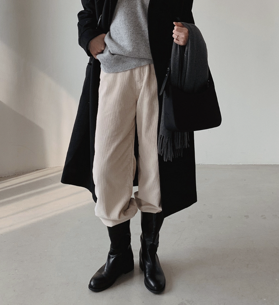 [SLOWAND] # SLOWMADE Today Corduroy Wide Pants (+Long ver)