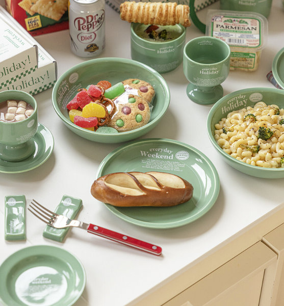 [momur] [weekend 4] Holiday Plate (Green Ivory)