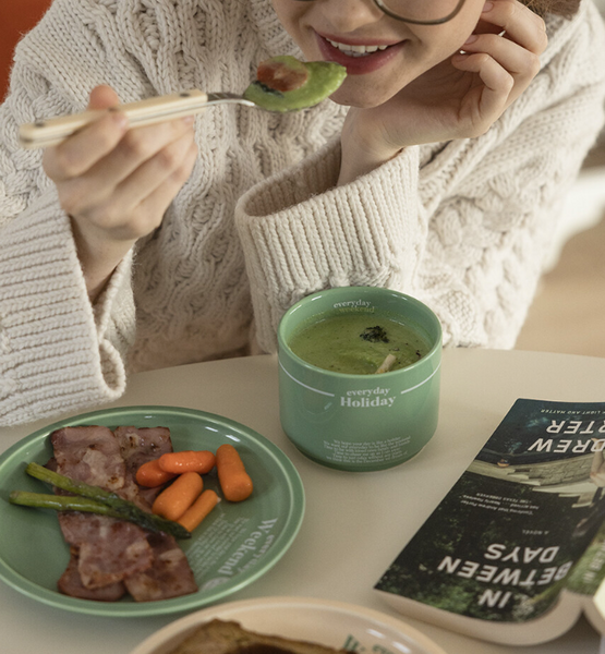 [momur] [weekend 4] Holiday Soup Bowl (Green Ivory)