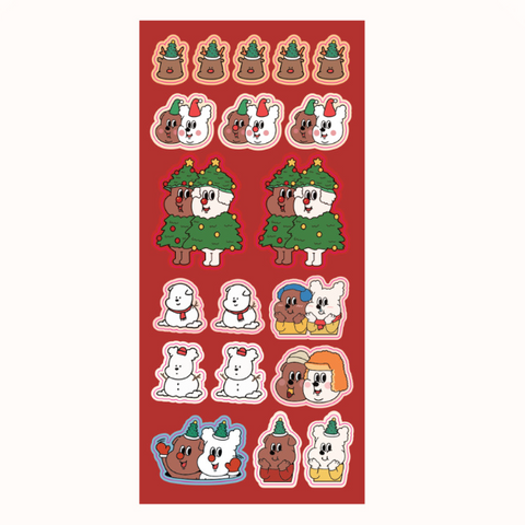 [1107] Christmas Edition Glitter Seal Sticker