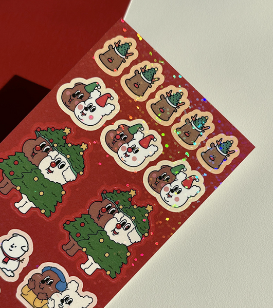 [1107] Christmas Edition Glitter Seal Sticker