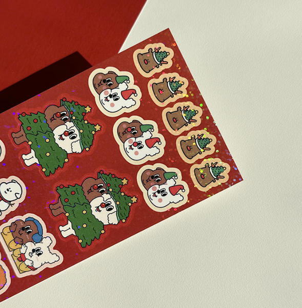 [1107] Christmas Edition Glitter Seal Sticker