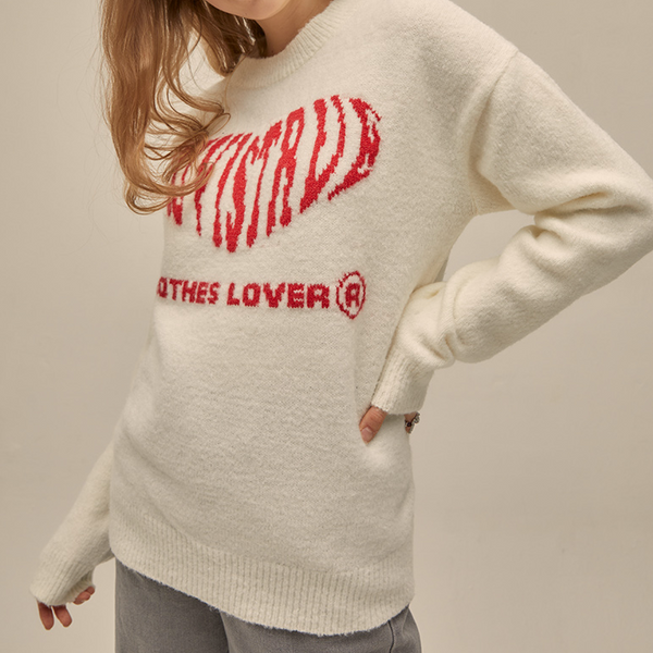 [LUVISTRUE] PO HEART KNIT(IVORY)