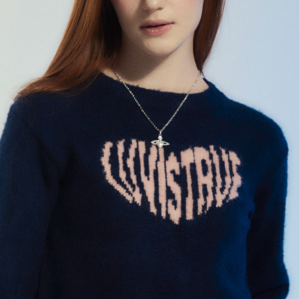 [LUVISTRUE] OW HEART LOGO KNIT (3colour)