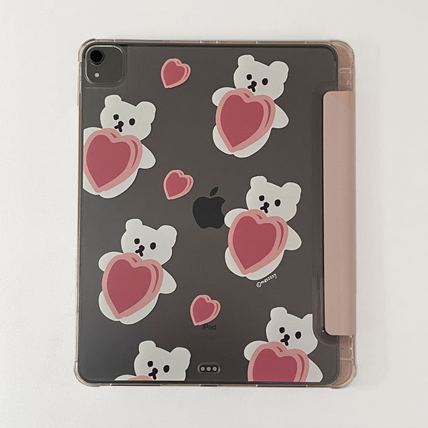 [MAZZZZY] Muffin Pattern Ipad Case (Sand Pink)