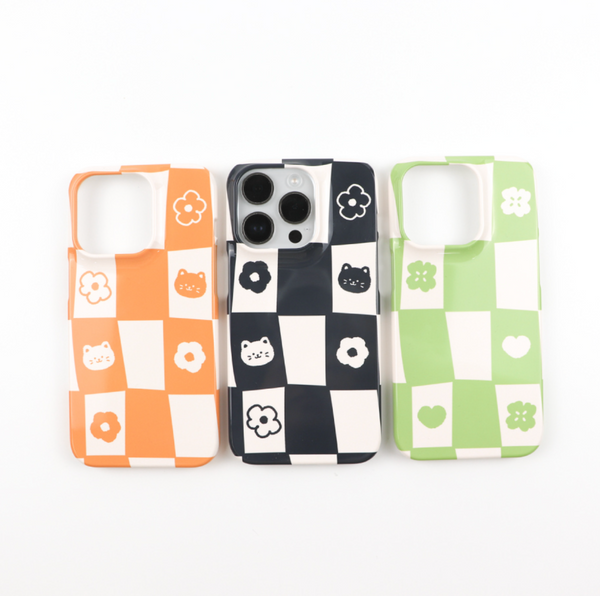 [TETEUM] CHECKER BOARD CASE