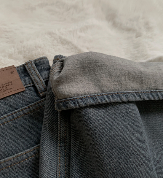 [SLOWAND] # SLOWMADE Winter Air Long Fit Denim Pants