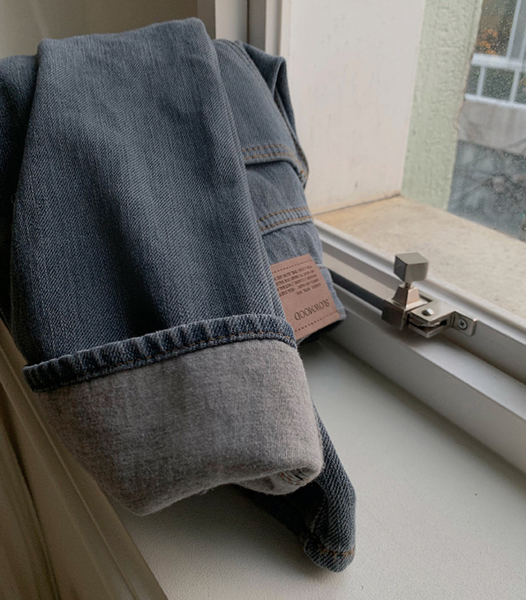 [SLOWAND] # SLOWMADE Winter Air Long Fit Denim Pants