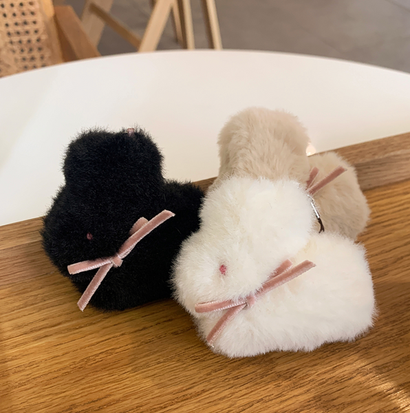 [BBIBIT] Cotton Bunny Popo Handmade Keyring (Ivory)