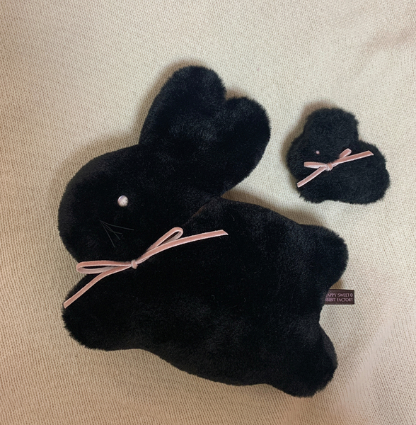 [BBIBIT] Cotton Bunny Popo Handmade Doll (Black)