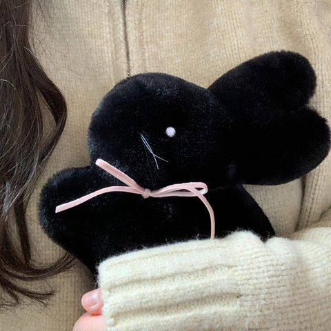 [BBIBIT] Cotton Bunny Popo Handmade Doll (Black)