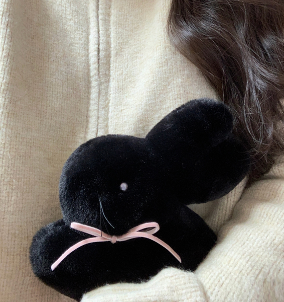 [BBIBIT] Cotton Bunny Popo Handmade Doll (Black)