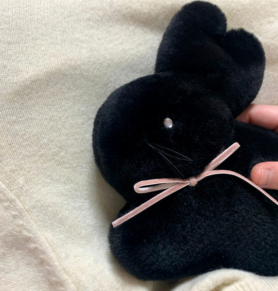 [BBIBIT] Cotton Bunny Popo Handmade Doll (Black)