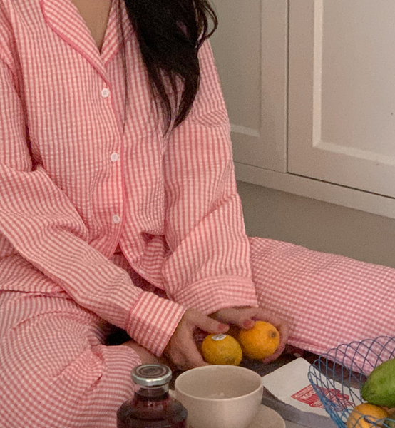 [Juuneedu] Scoop Check Twin Pyjamas
