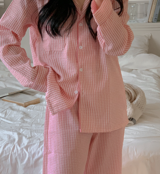 [Juuneedu] Scoop Check Twin Pyjamas