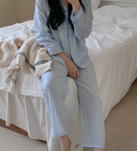 [Juuneedu] Scoop Check Twin Pyjamas