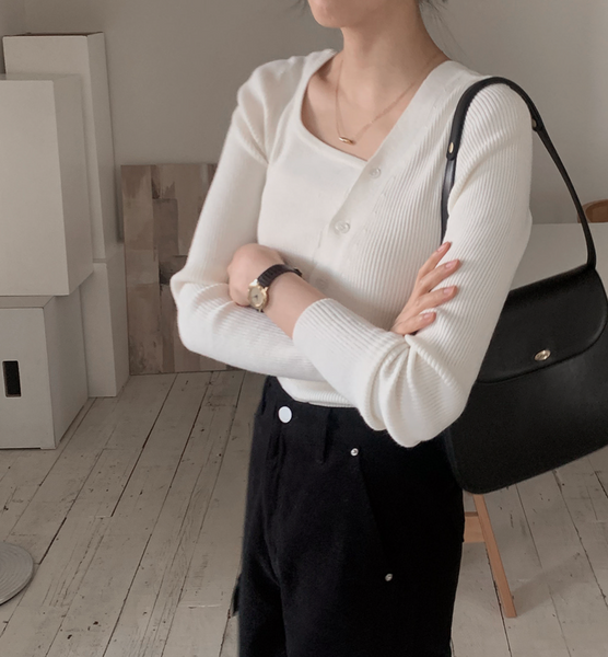 [SLOWAND] # LENTO Minimal Hobo Bag (New Colour! Ivory / Black)