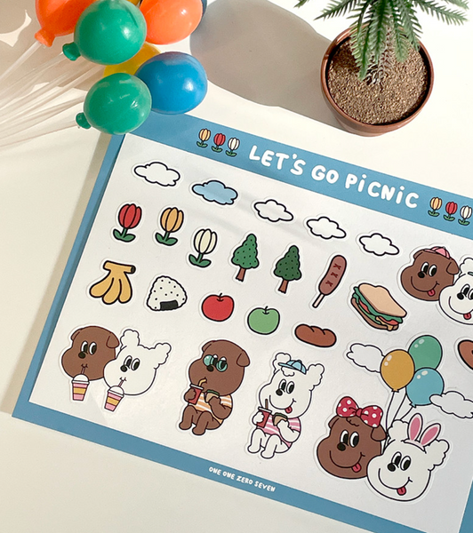 [1107] Picnic Sticker