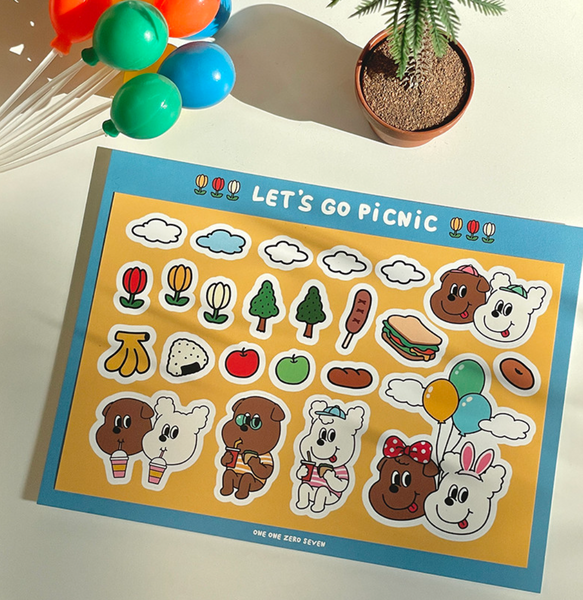 [1107] Picnic Sticker