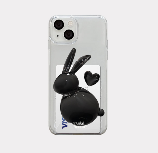 [Mademoment] Heart Rabbit Design Clear Phone Case (3 Types)