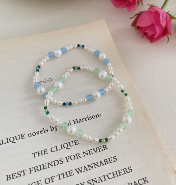 [SOYE PI-NE] Slow Gemstone Pearl Bracelet