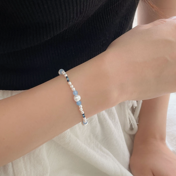 [SOYE PI-NE] Slow Gemstone Pearl Bracelet