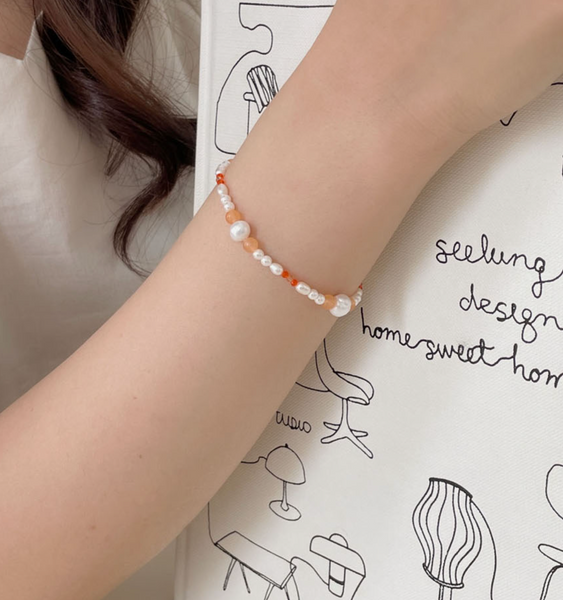 [SOYE PI-NE] Slow Gemstone Pearl Bracelet