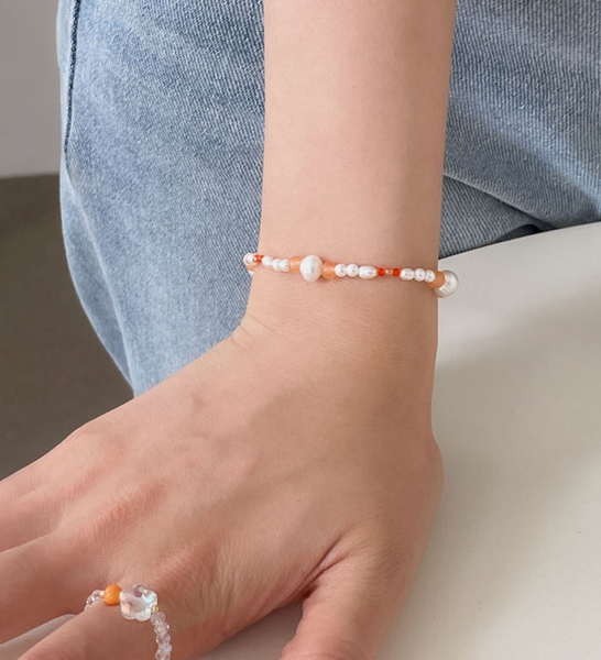 [SOYE PI-NE] Slow Gemstone Pearl Bracelet