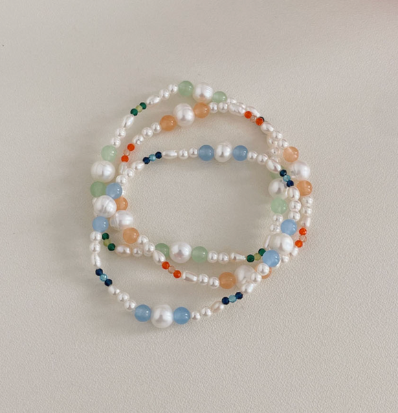 [SOYE PI-NE] Slow Gemstone Pearl Bracelet