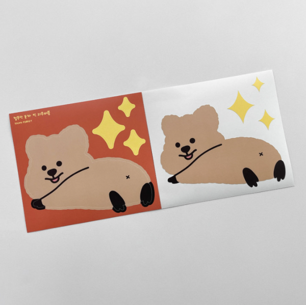 [YOUNG FOREST] Bling Bling Quokka Big Removable Sticker