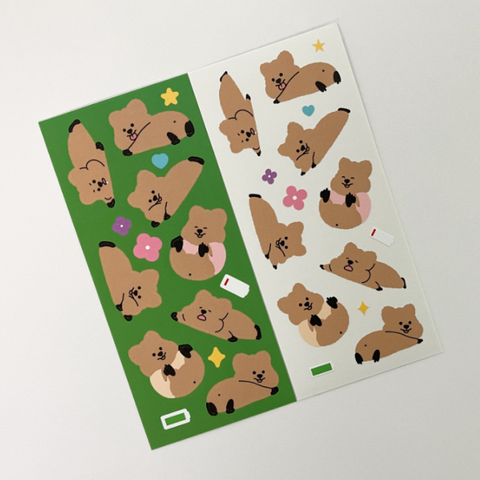 [YOUNG FOREST] 뒹굴 꽃카 Quokka Sticker