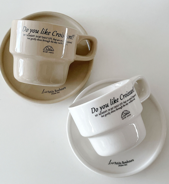 [maive me'] Croissant Coffee Cup Set