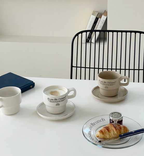 [maive me'] Croissant Coffee Cup Set