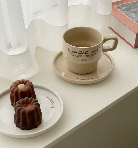 [maive me'] Croissant Coffee Cup Set