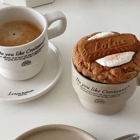 [maive me'] Croissant Coffee Cup Set