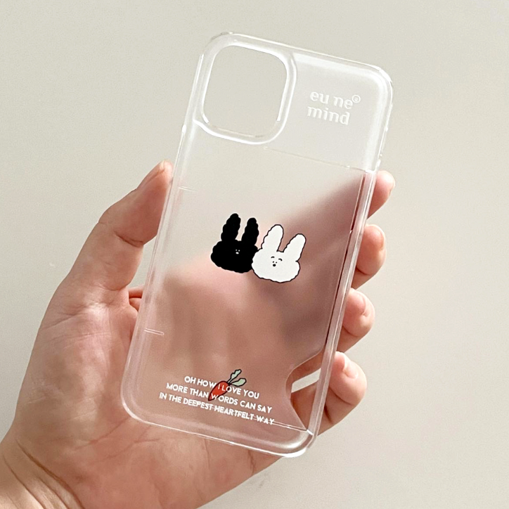 [eune mind] Ato Clear Card Storage Phone Case