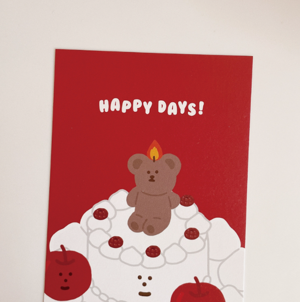 [malling booth] Happy Day Cake Card