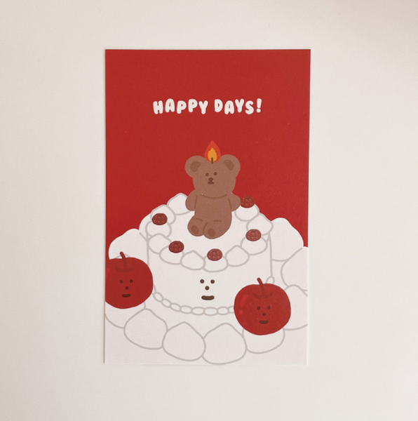 [malling booth] Happy Day Cake Card