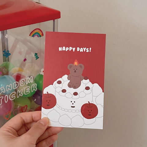 [malling booth] Happy Day Cake Card