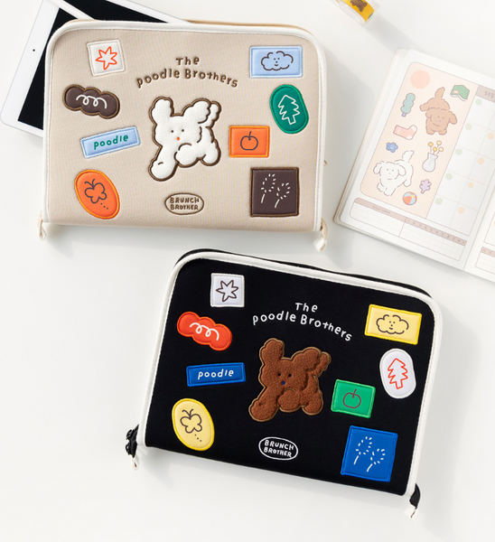 [Brunch Brother] 11" Poodle Open Ipad Pouch