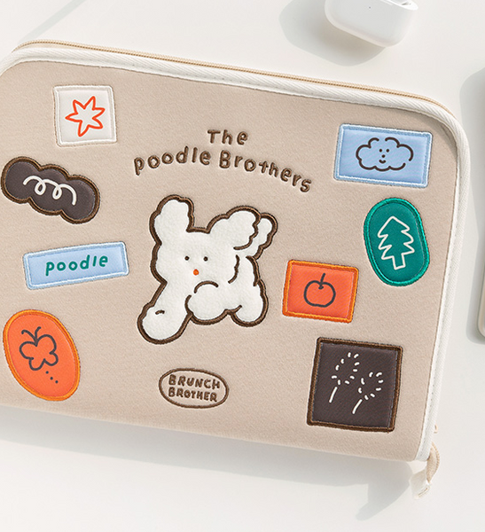 [Brunch Brother] 11" Poodle Open Ipad Pouch