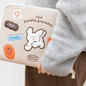 [Brunch Brother] 11" Poodle Open Ipad Pouch