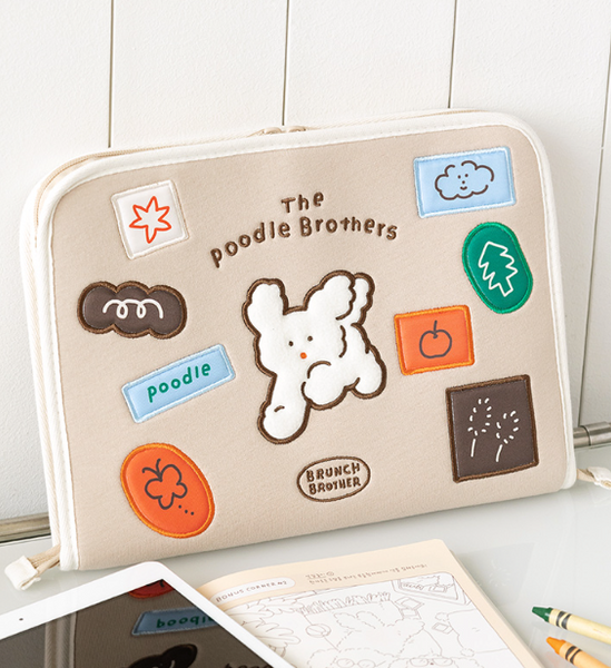 [Brunch Brother] 11" Poodle Open Ipad Pouch