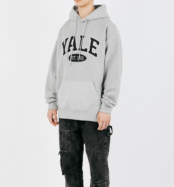 [YALE] 2 TONE ARCH HOODIE GRAY