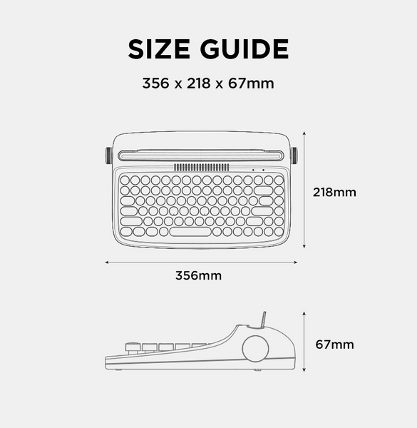 Retro Mini Bluetooth Keyboard (B303)