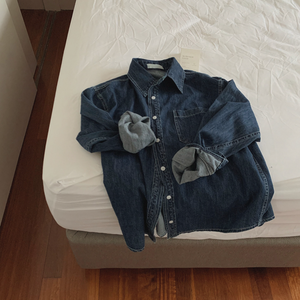 [SLOWAND] Deep Tone Vintage Washing Denim Shirt