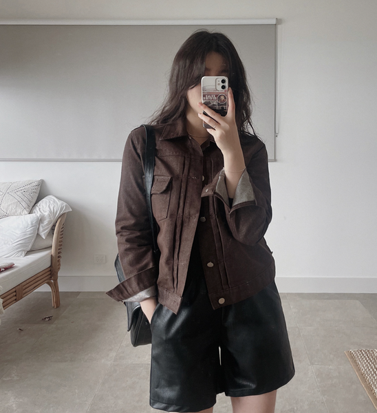 [SLOWAND] # SLOWMADE Vintage Brown Denim Jacket
