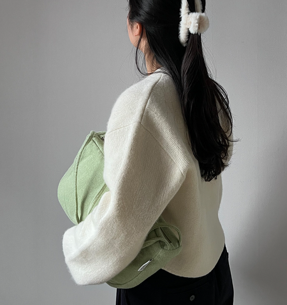 [mucu and ebony] Mellow Shoulder Bag F/W  (Light Green)