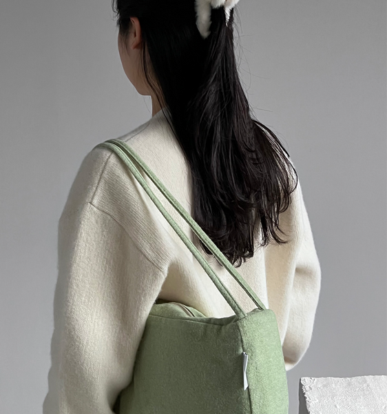 [mucu and ebony] Mellow Shoulder Bag F/W  (Light Green)