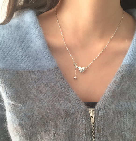 [moat] Carol Heart Necklace (silver925)